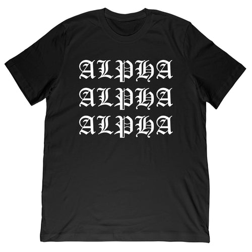 Alpha Old English Black Tee