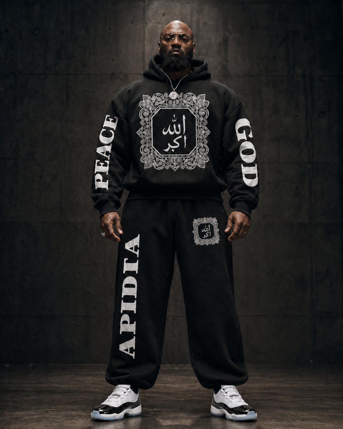 APIDTA Luxury Set (All Praise is Due to Allah) — Black / White 2