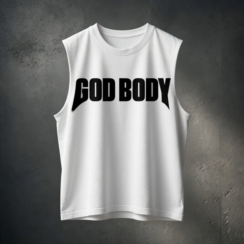 Godbody Sleeveless Tee — White 2