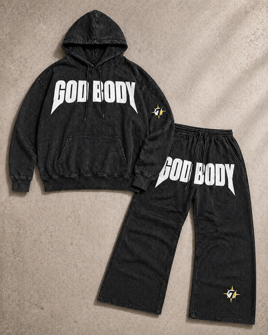 Godbody Straight Leg Set — Black 2